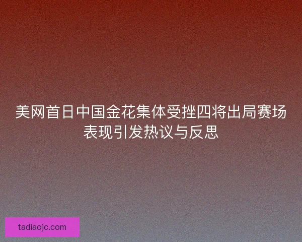 美网首日中国金花集体受挫四将出局赛场表现引发热议与反思